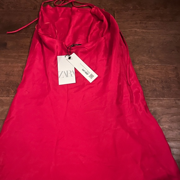 NWT Zara Satin Mini Dress - Picture 3 of 7